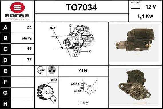 Sera TO7034 - Motorino d'avviamento autozon.pro