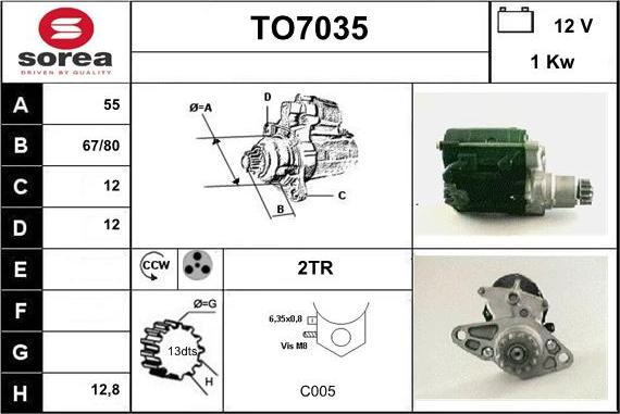 Sera TO7035 - Motorino d'avviamento autozon.pro