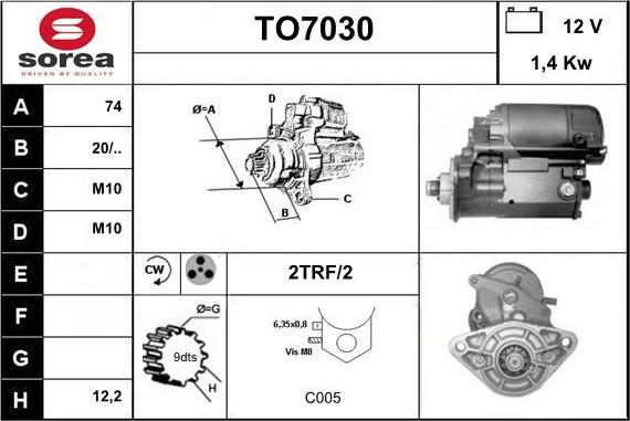 Sera TO7030 - Motorino d'avviamento autozon.pro