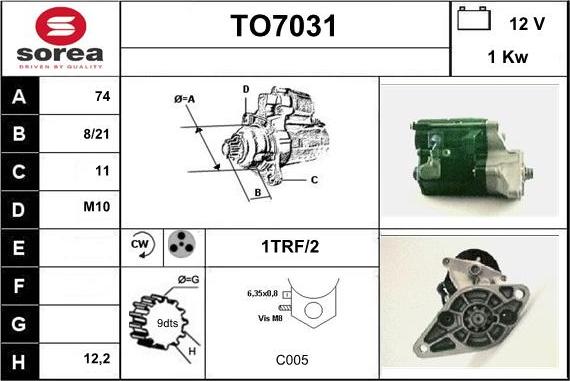 Sera TO7031 - Motorino d'avviamento autozon.pro