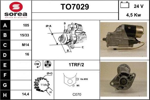 Sera TO7029 - Motorino d'avviamento autozon.pro