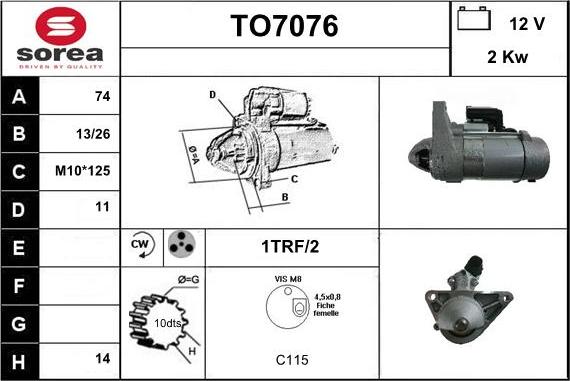 Sera TO7076 - Motorino d'avviamento autozon.pro