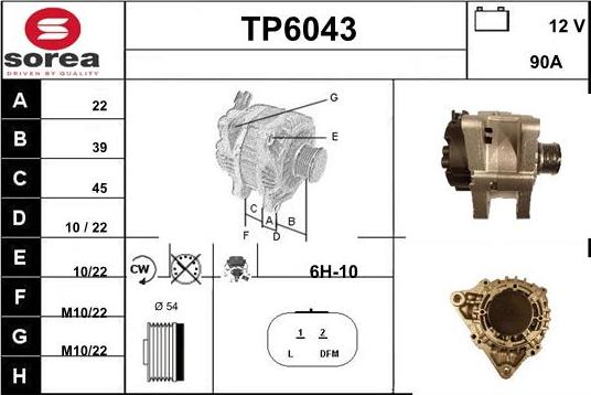 Sera TP6043 - Alternatore autozon.pro