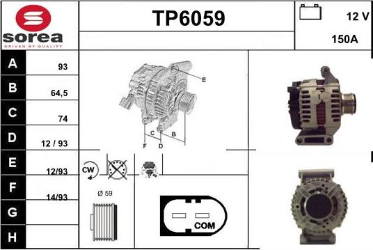 Sera TP6059 - Alternatore autozon.pro