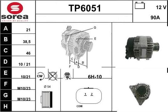 Sera TP6051 - Alternatore autozon.pro