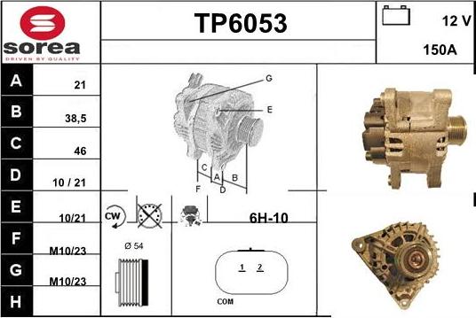 Sera TP6053 - Alternatore autozon.pro