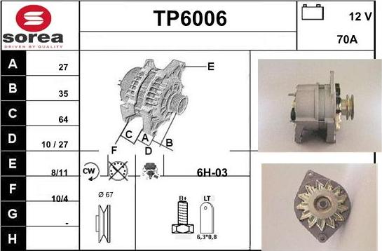 Sera TP6006 - Alternatore autozon.pro