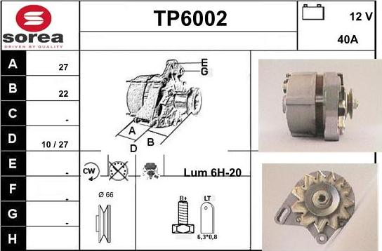 Sera TP6002 - Alternatore autozon.pro