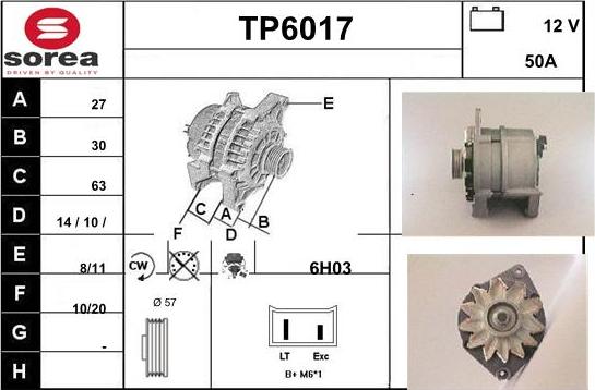 Sera TP6017 - Alternatore autozon.pro