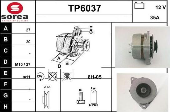 Sera TP6037 - Alternatore autozon.pro