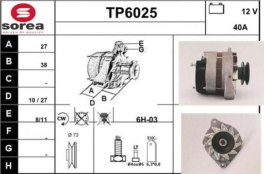 Sera TP6025 - Alternatore autozon.pro