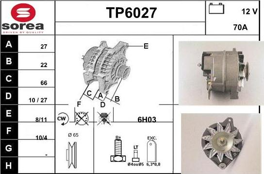 Sera TP6027 - Alternatore autozon.pro