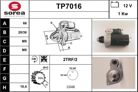 Sera TP7016 - Motorino d'avviamento autozon.pro