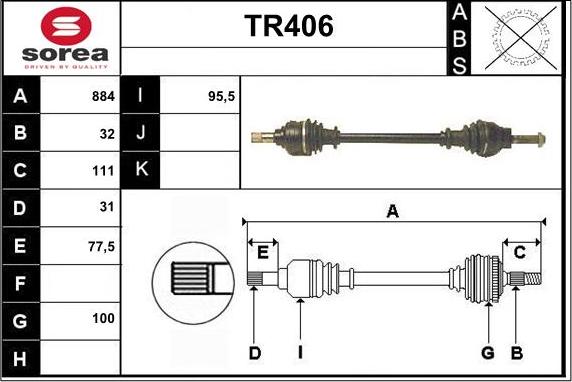 Sera TR406 - Albero motore / Semiasse autozon.pro