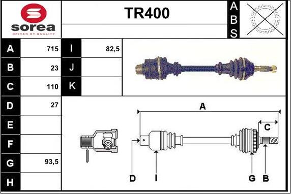 Sera TR400 - Albero motore / Semiasse autozon.pro