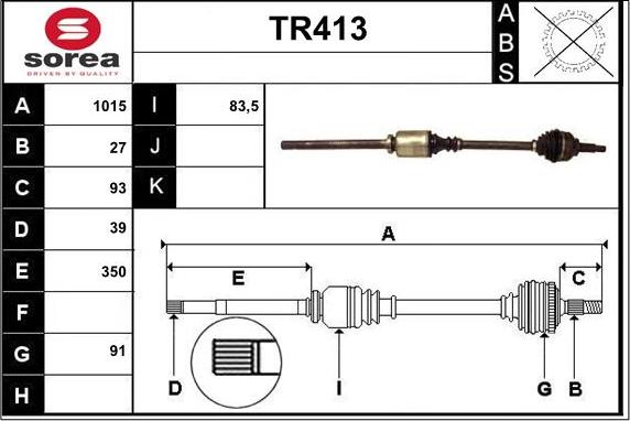 Sera TR413 - Albero motore / Semiasse autozon.pro