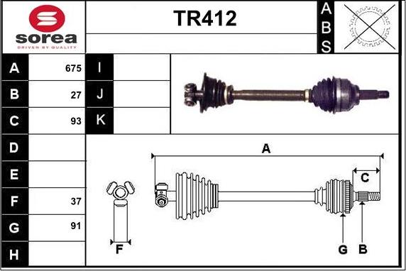 Sera TR412 - Albero motore / Semiasse autozon.pro