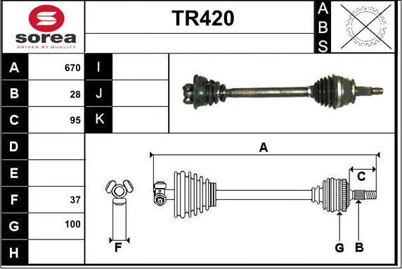 Sera TR420 - Albero motore / Semiasse autozon.pro