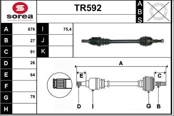 Sera TR592 - Albero motore / Semiasse autozon.pro