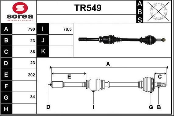 Sera TR549 - Albero motore / Semiasse autozon.pro