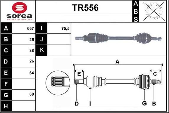 Sera TR556 - Albero motore / Semiasse autozon.pro