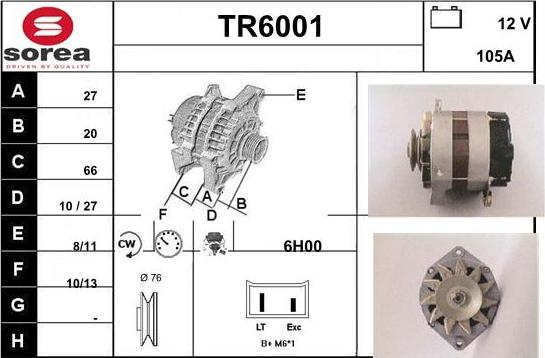 Sera TR6001 - Alternatore autozon.pro