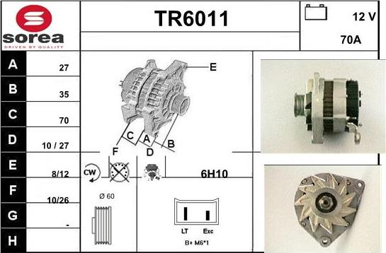 Sera TR6011 - Alternatore autozon.pro