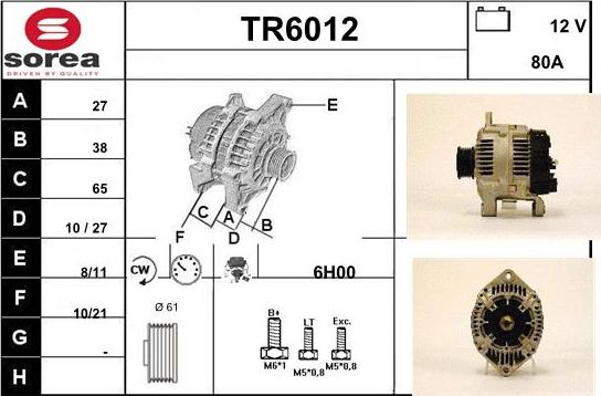 Sera TR6012 - Alternatore autozon.pro