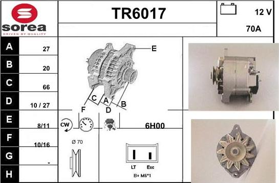 Sera TR6017 - Alternatore autozon.pro