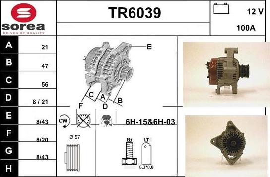 Sera TR6039 - Alternatore autozon.pro