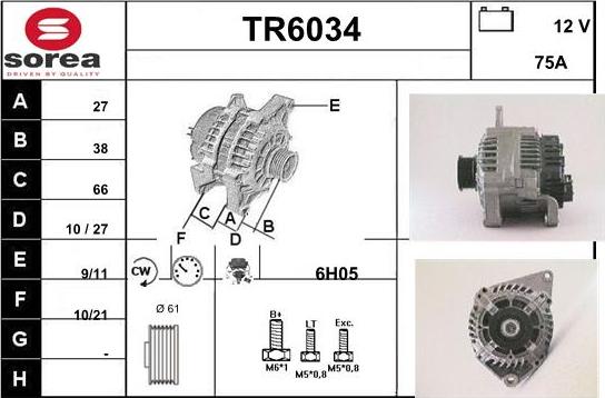 Sera TR6034 - Alternatore autozon.pro