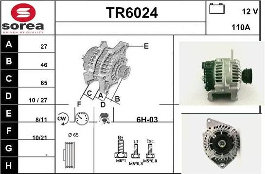 Sera TR6024 - Alternatore autozon.pro