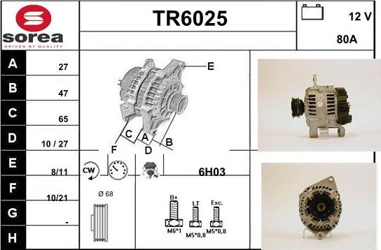 Sera TR6025 - Alternatore autozon.pro