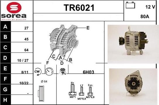 Sera TR6021 - Alternatore autozon.pro