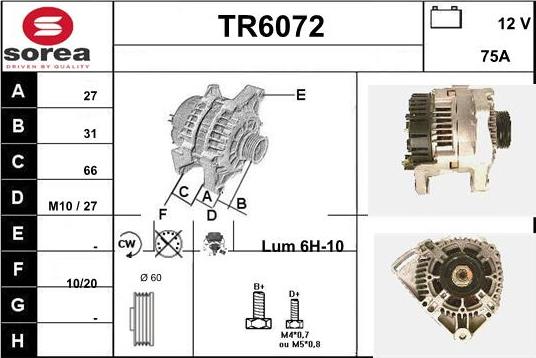 Sera TR6072 - Alternatore autozon.pro