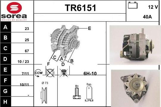 Sera TR6151 - Alternatore autozon.pro