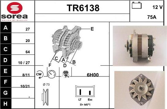 Sera TR6138 - Alternatore autozon.pro