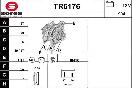 Sera TR6176 - Alternatore autozon.pro