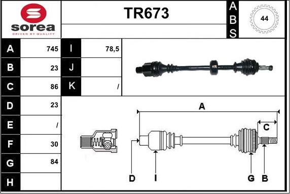 Sera TR673 - Albero motore / Semiasse autozon.pro