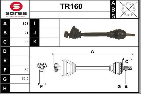 Sera TR160 - Albero motore / Semiasse autozon.pro