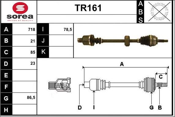 Sera TR161 - Albero motore / Semiasse autozon.pro