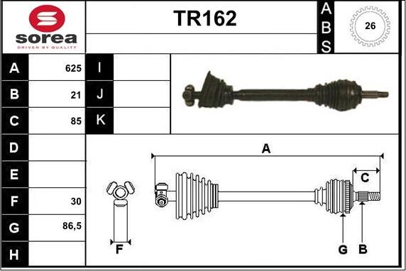 Sera TR162 - Albero motore / Semiasse autozon.pro