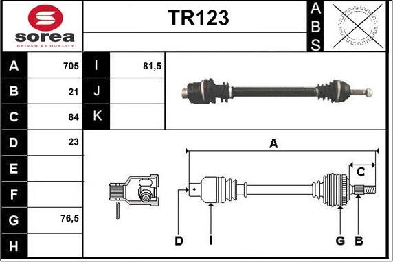 Sera TR123 - Albero motore / Semiasse autozon.pro