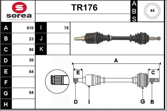 Sera TR176 - Albero motore / Semiasse autozon.pro