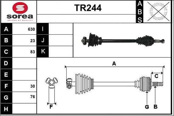 Sera TR244 - Albero motore / Semiasse autozon.pro