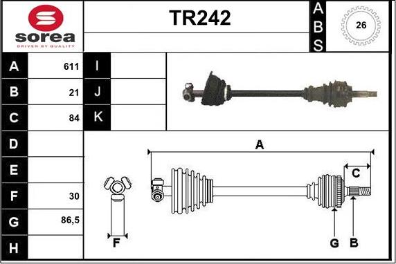 Sera TR242 - Albero motore / Semiasse autozon.pro