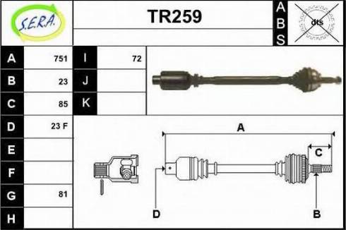 Sera TR259 - Albero motore / Semiasse autozon.pro