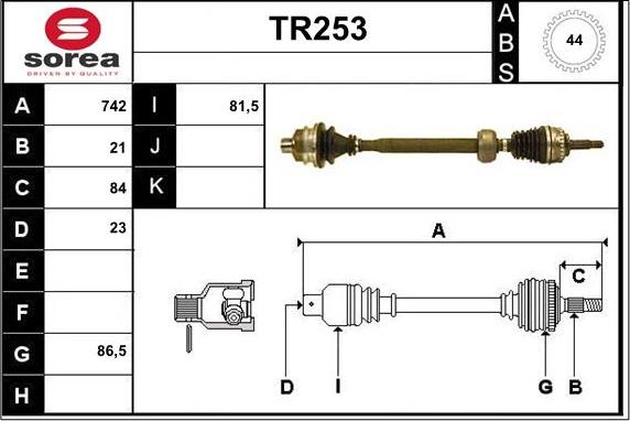 Sera TR253 - Albero motore / Semiasse autozon.pro