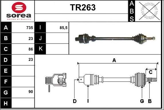 Sera TR263 - Albero motore / Semiasse autozon.pro