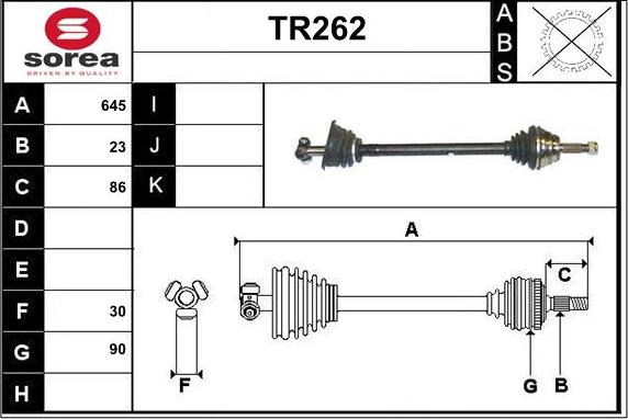 Sera TR262 - Albero motore / Semiasse autozon.pro